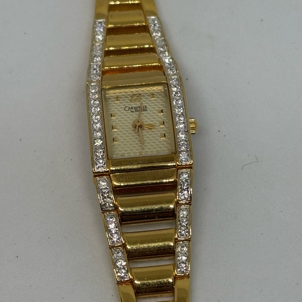 Caravelle by Bulova Crystal Accent Bracelet Dress watch